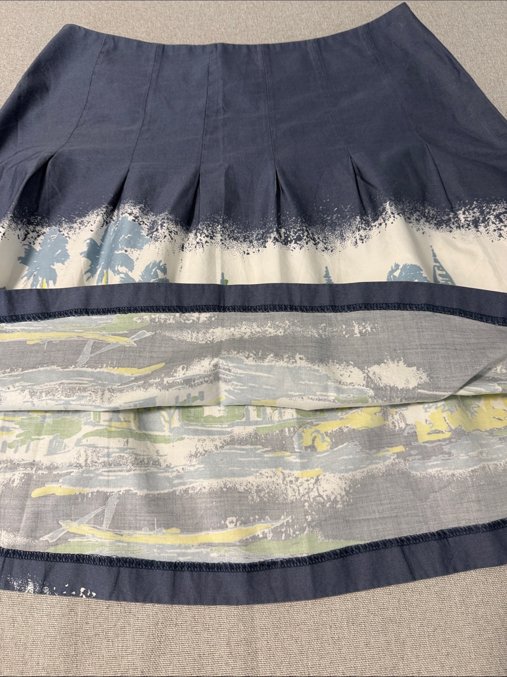 Old Navy  Blue A-Line Skirt with Coastal Print SZ4 - Picture 10 of 12